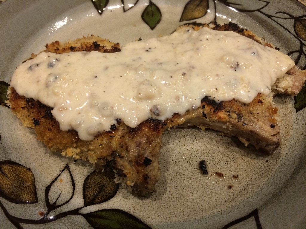 Pork chops with cream gravy - 2