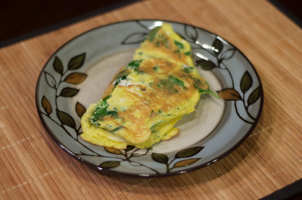 Spinach Egg and Cheese Omlet 4