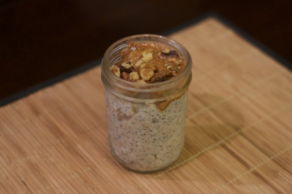 Spiced Banana Oatmeal with Almond Butter 1